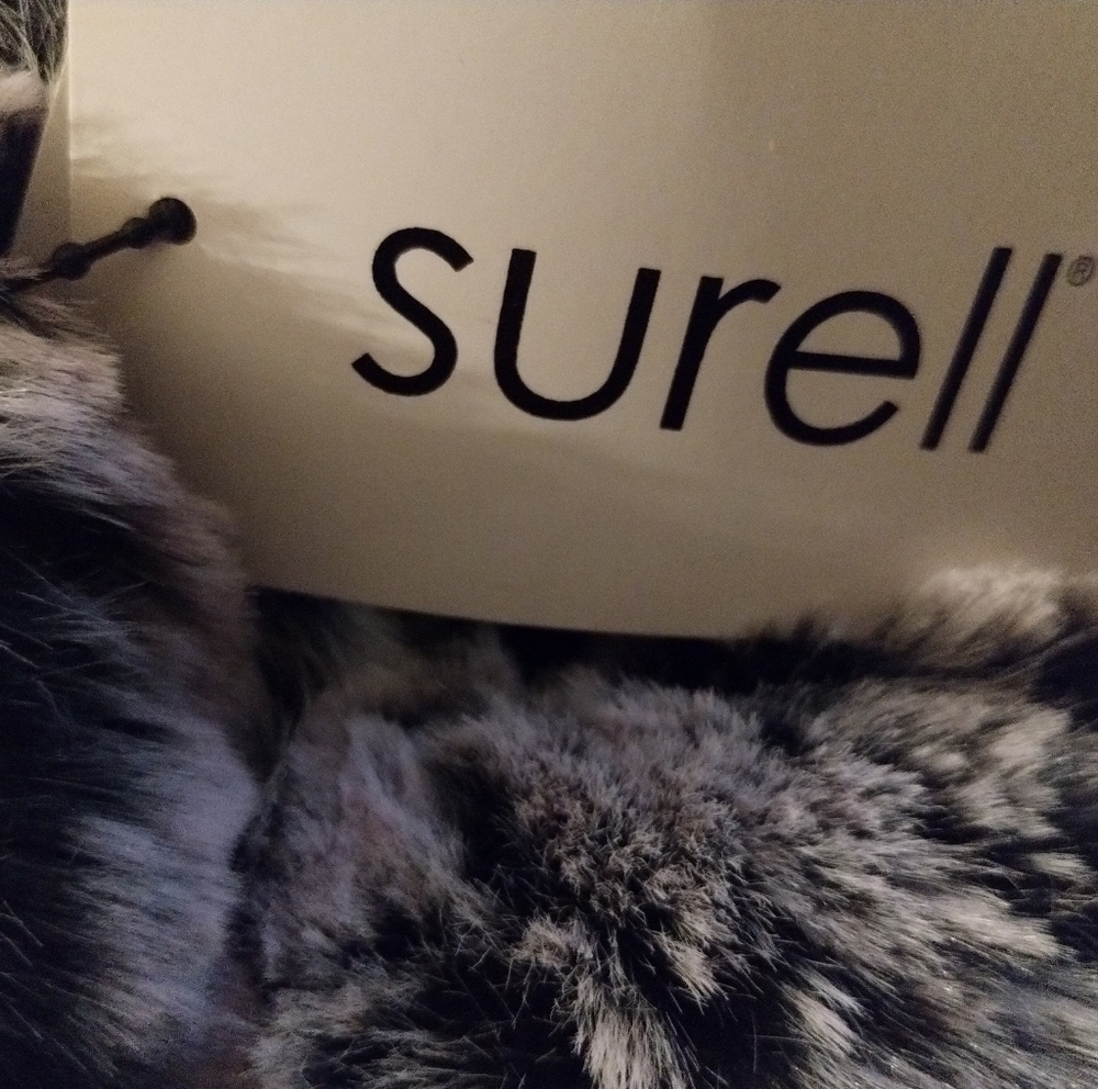 Surell Faux Fur Earmuff with Halo Band in Black Frost - Picture 4 of 4